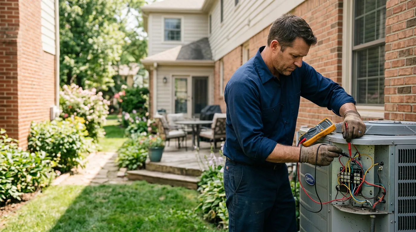 HVAC technician working near Mainesburg, PA
